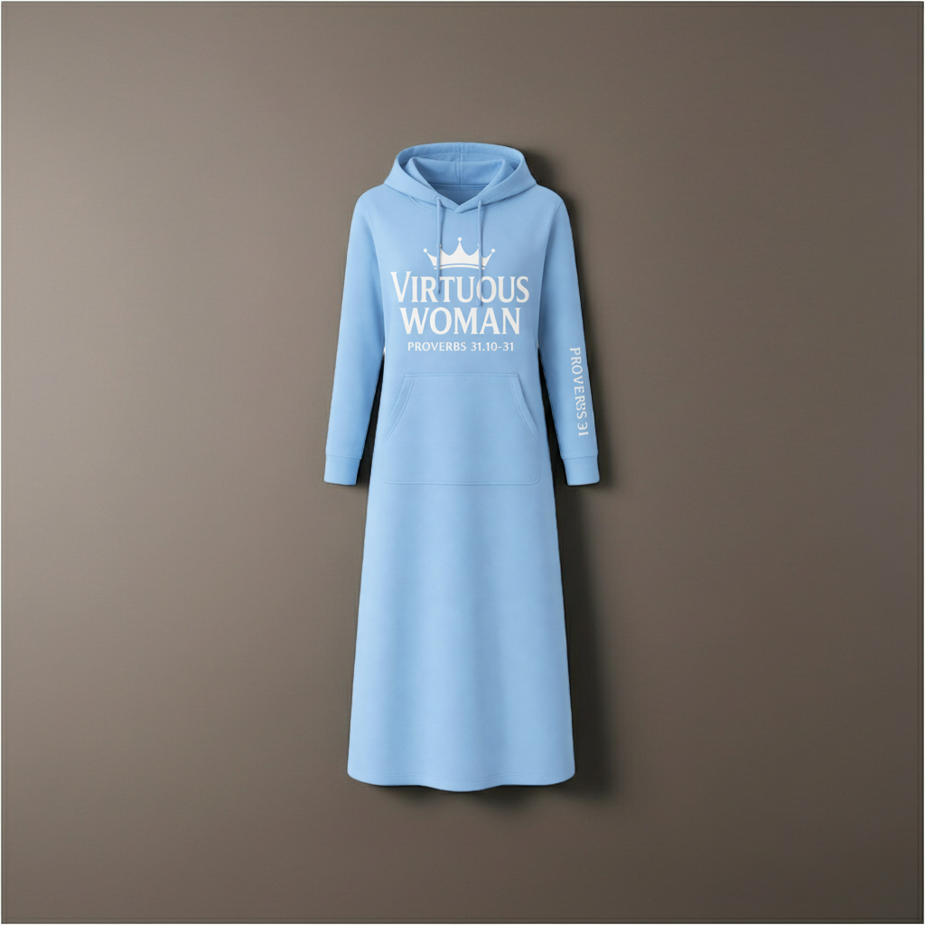 Modest Woman Hoodie Dress Apparel