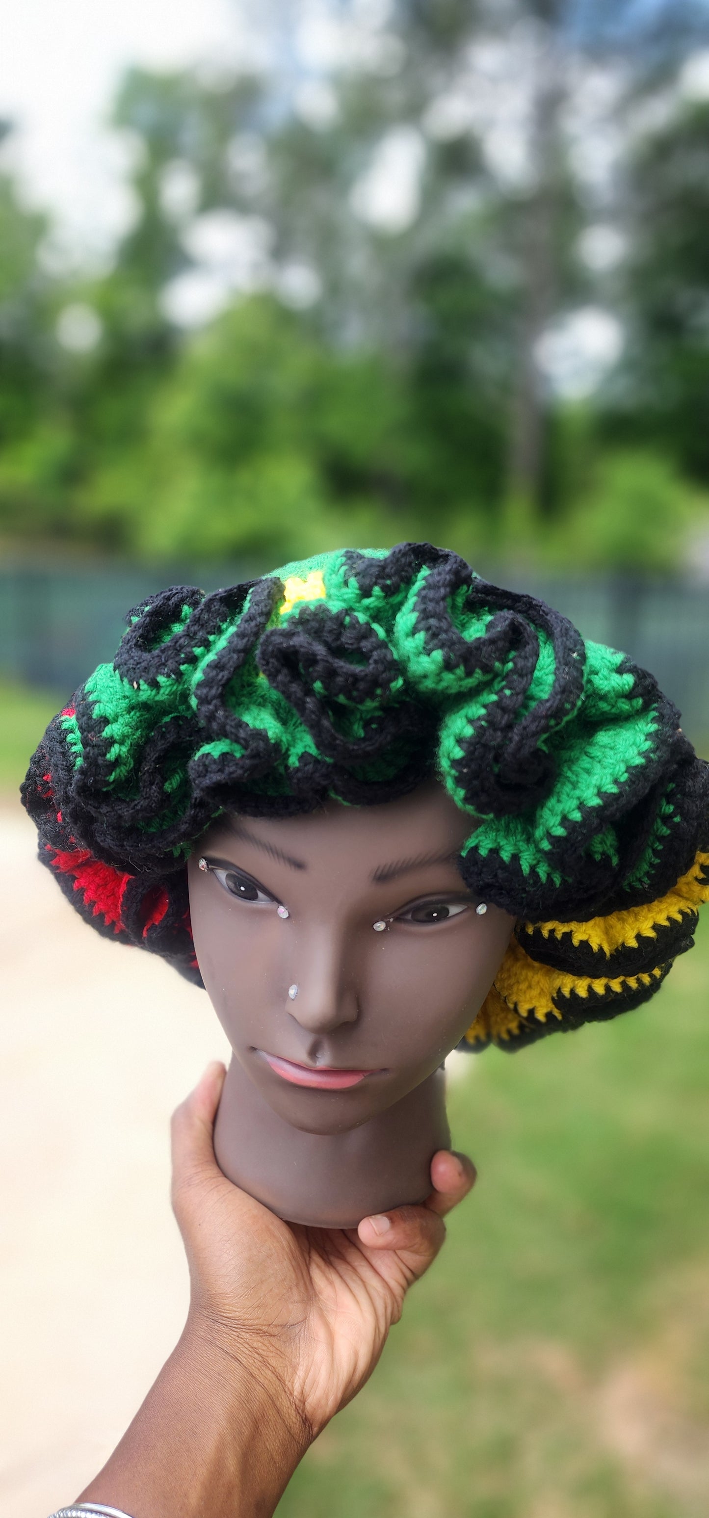 Rasta Ruffle Hat