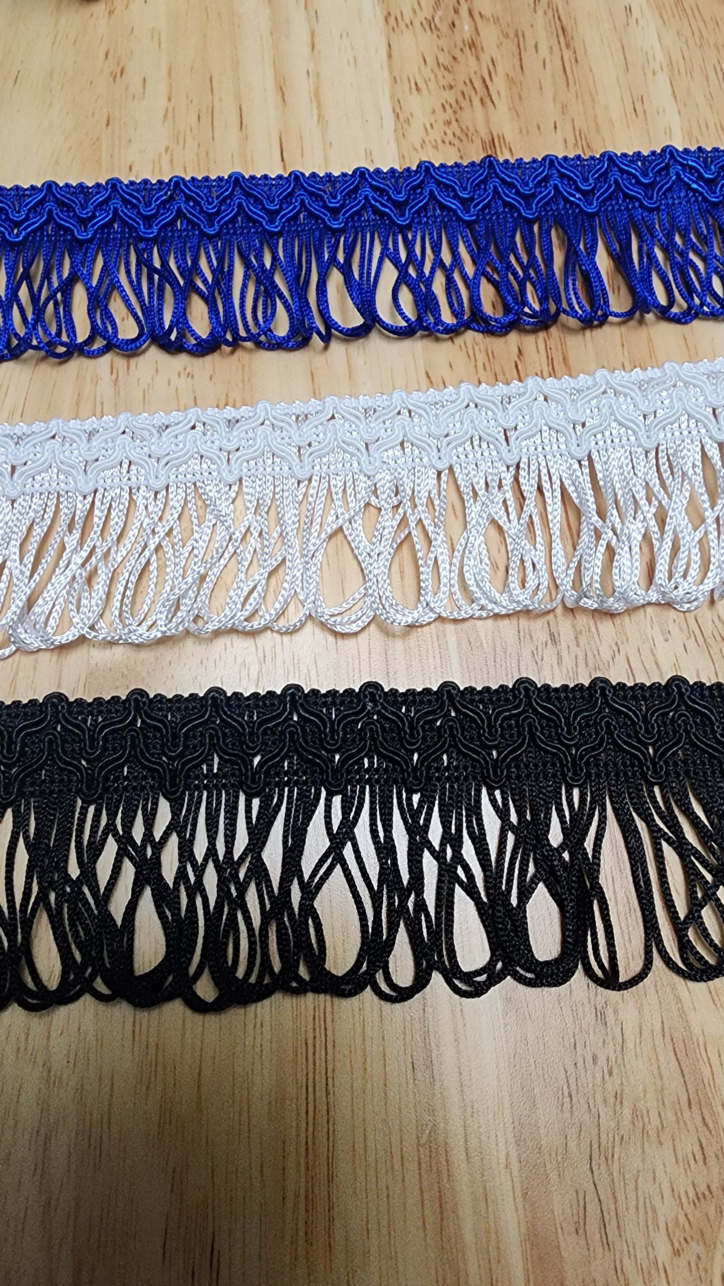 Looped fringe trim 3 yards each color bundle