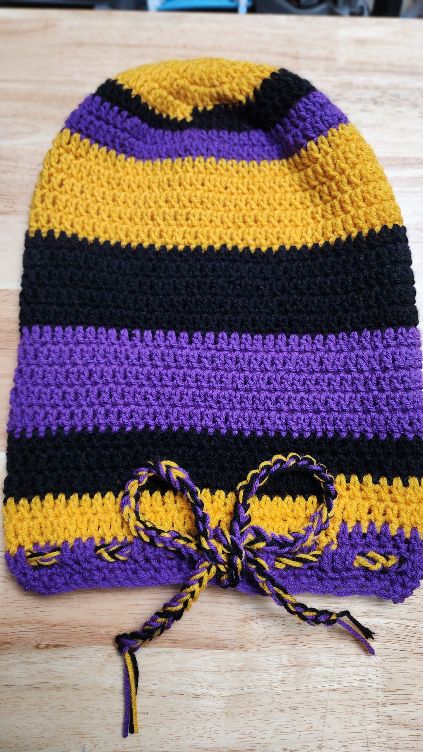 Extra long Bennie crochet hat