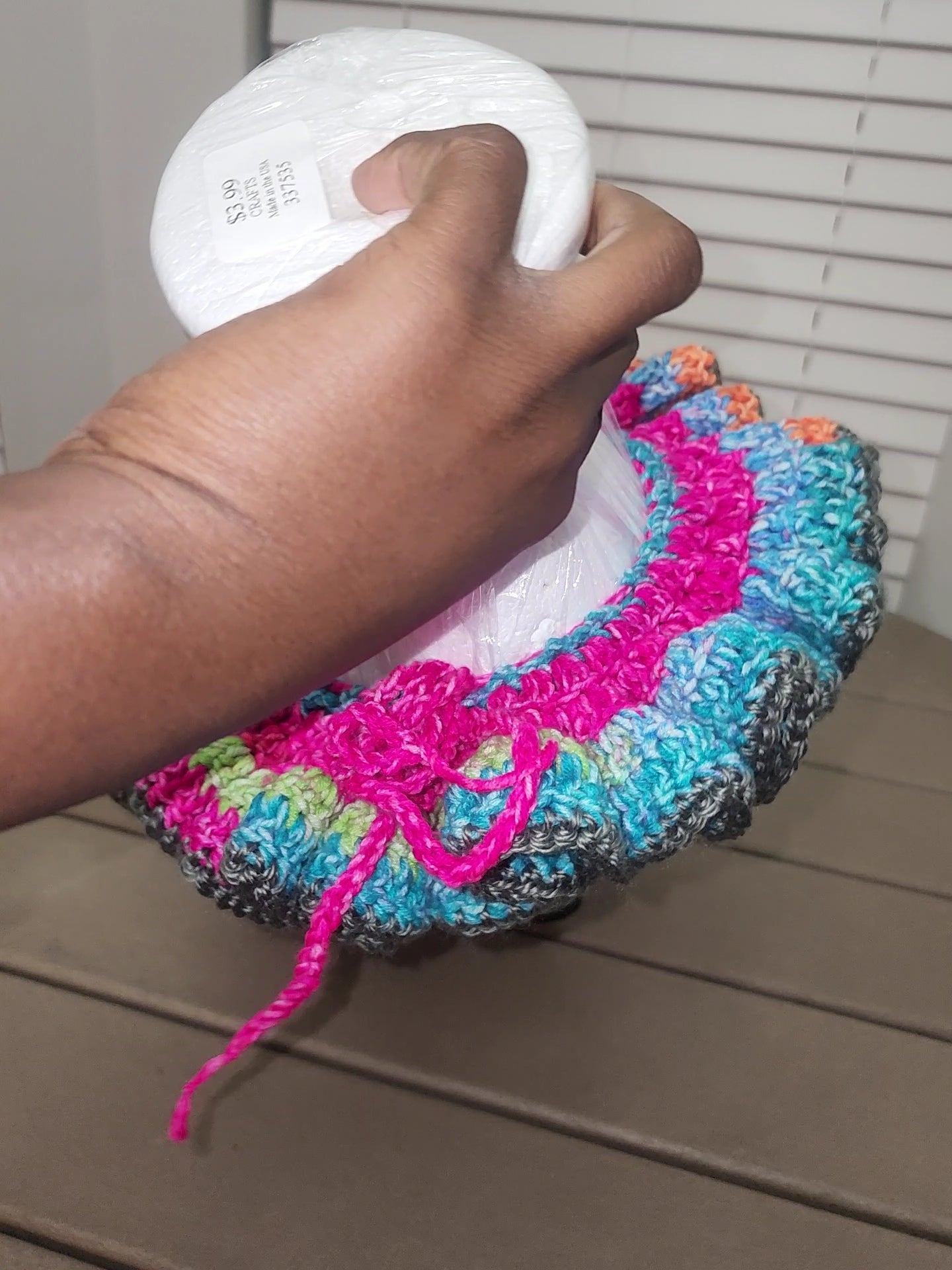 Multi Color Bucket Ruffle Crochet Hat - Adorable Design with Colorful Ruffles and Soft Knit Fabric