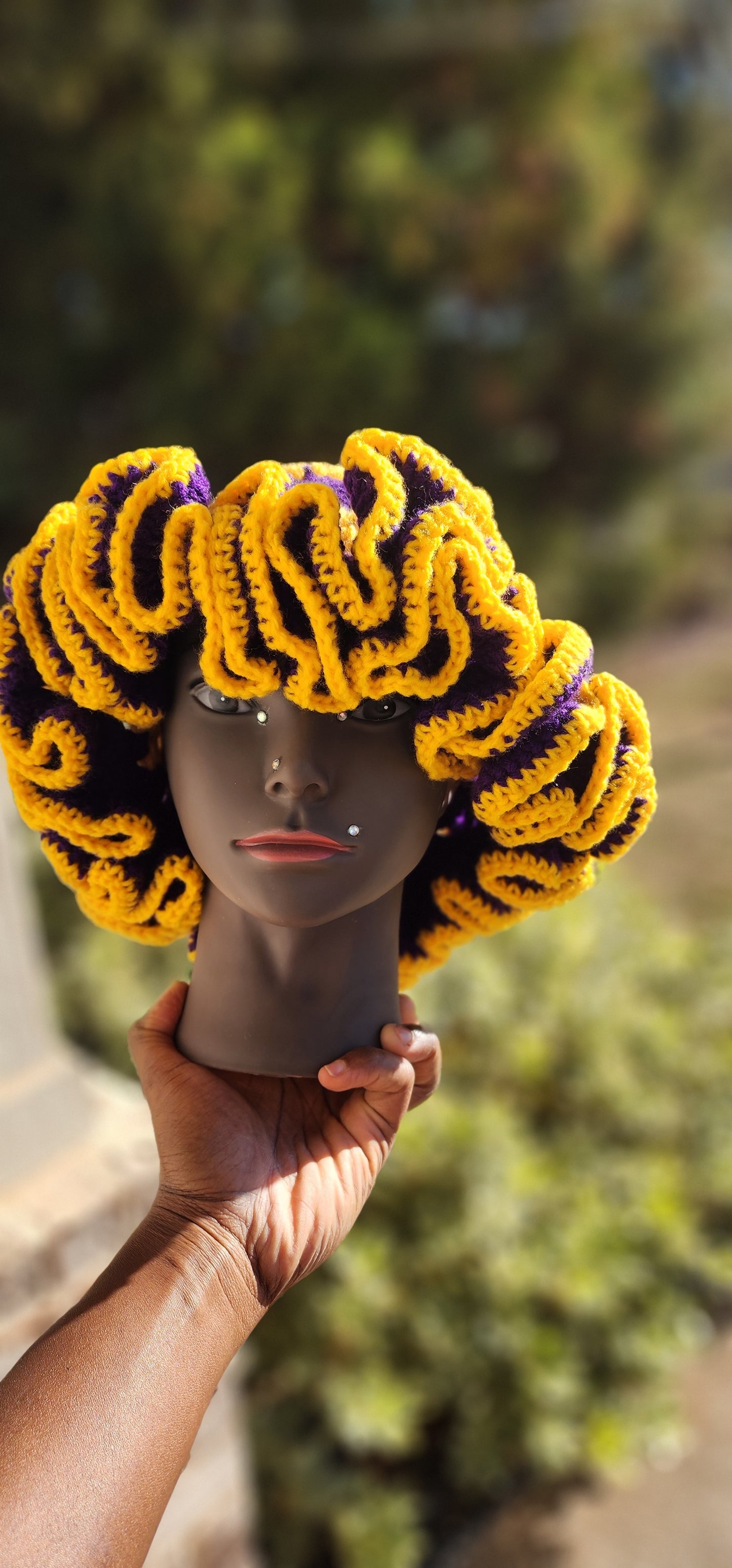 Royal Bucket ruffle crochet hat