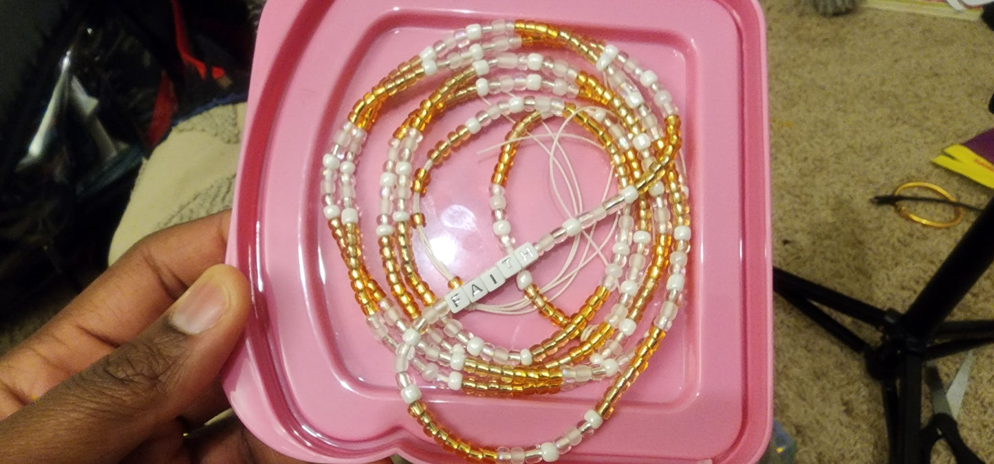 "FAITH" waistbeads