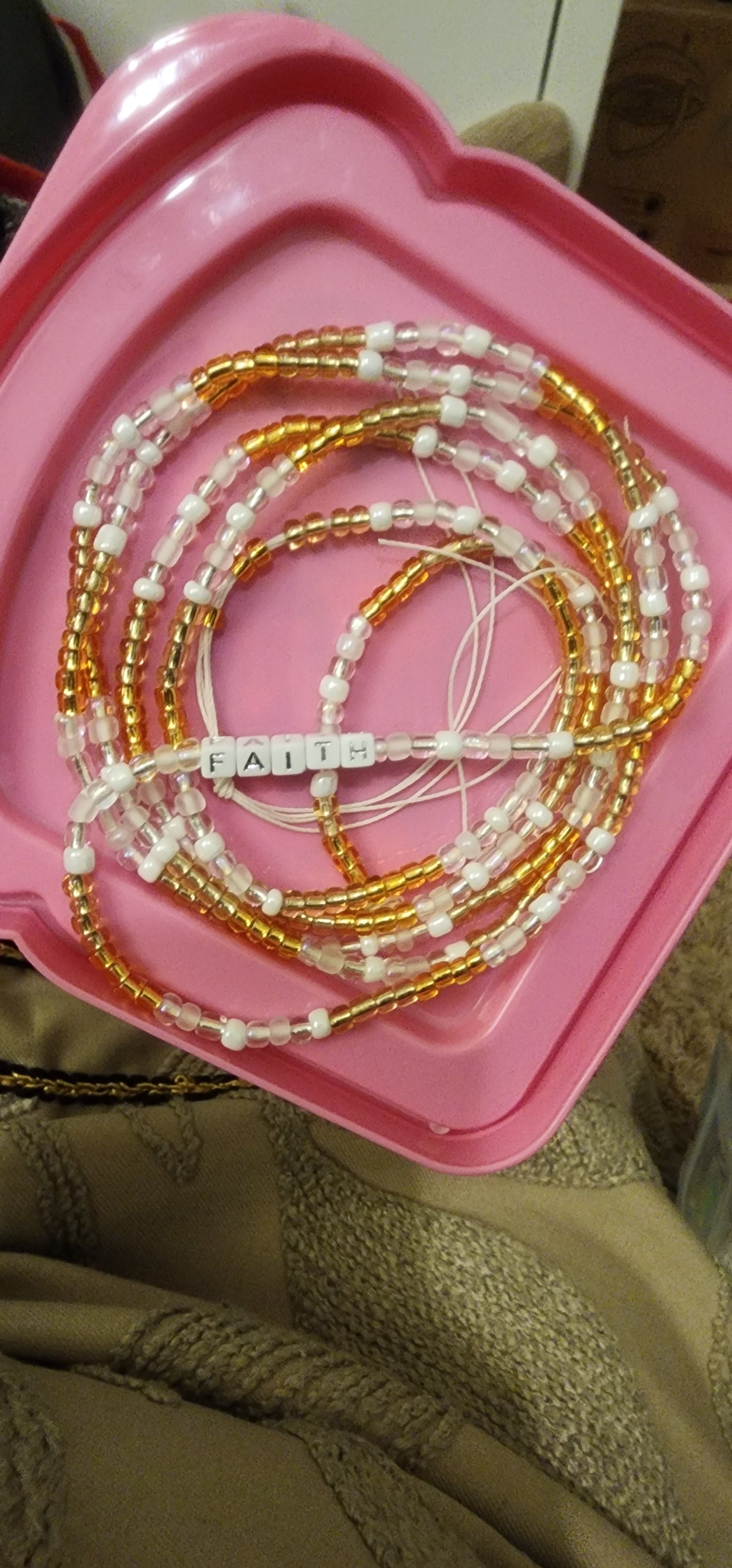 "FAITH" waistbeads