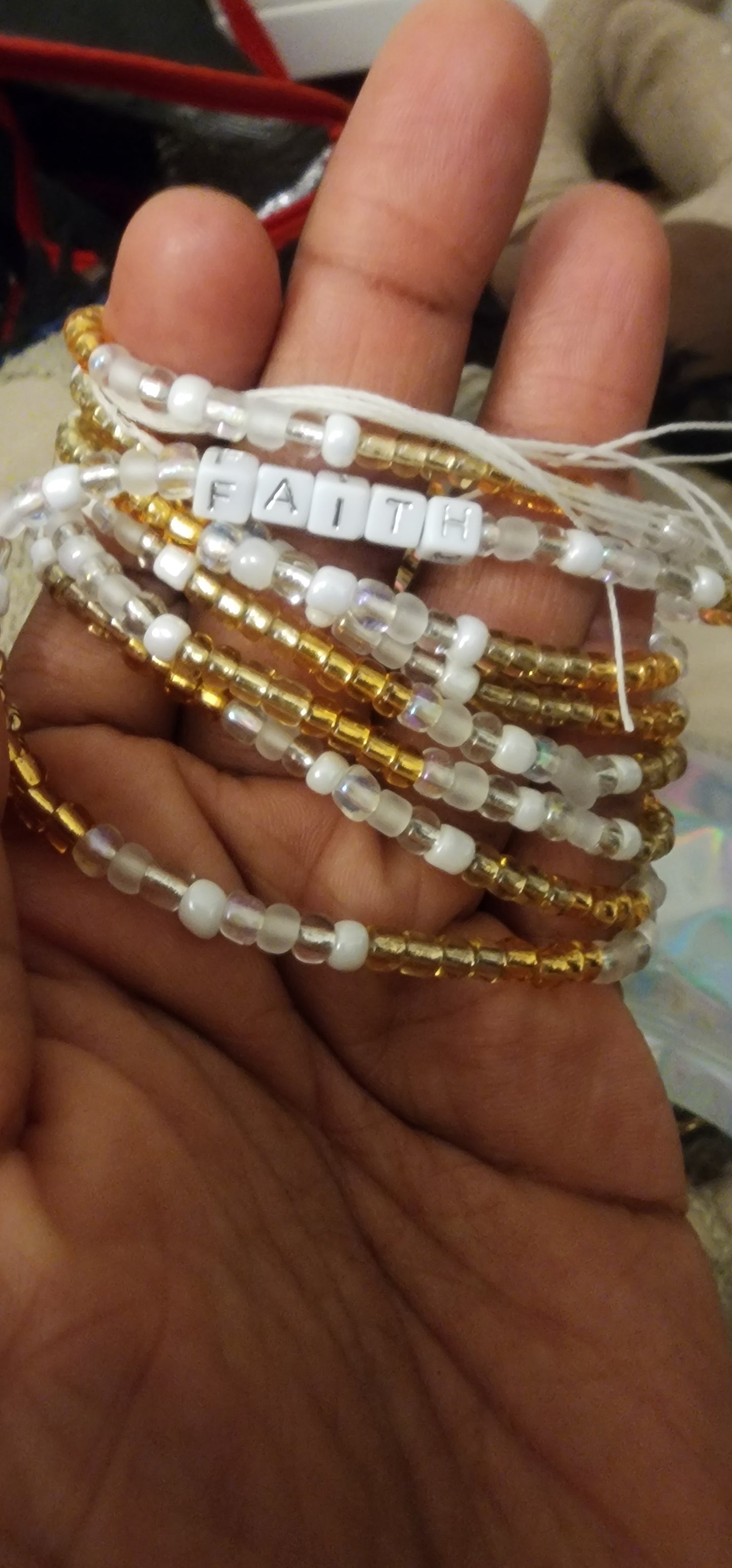 "FAITH" waistbeads