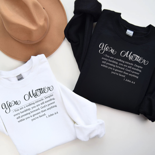 You Matter Women's Hoodie - Casual Top with "You Matter" Design and "You Are Special" Text, Available in Multiple Colors - Womenswear