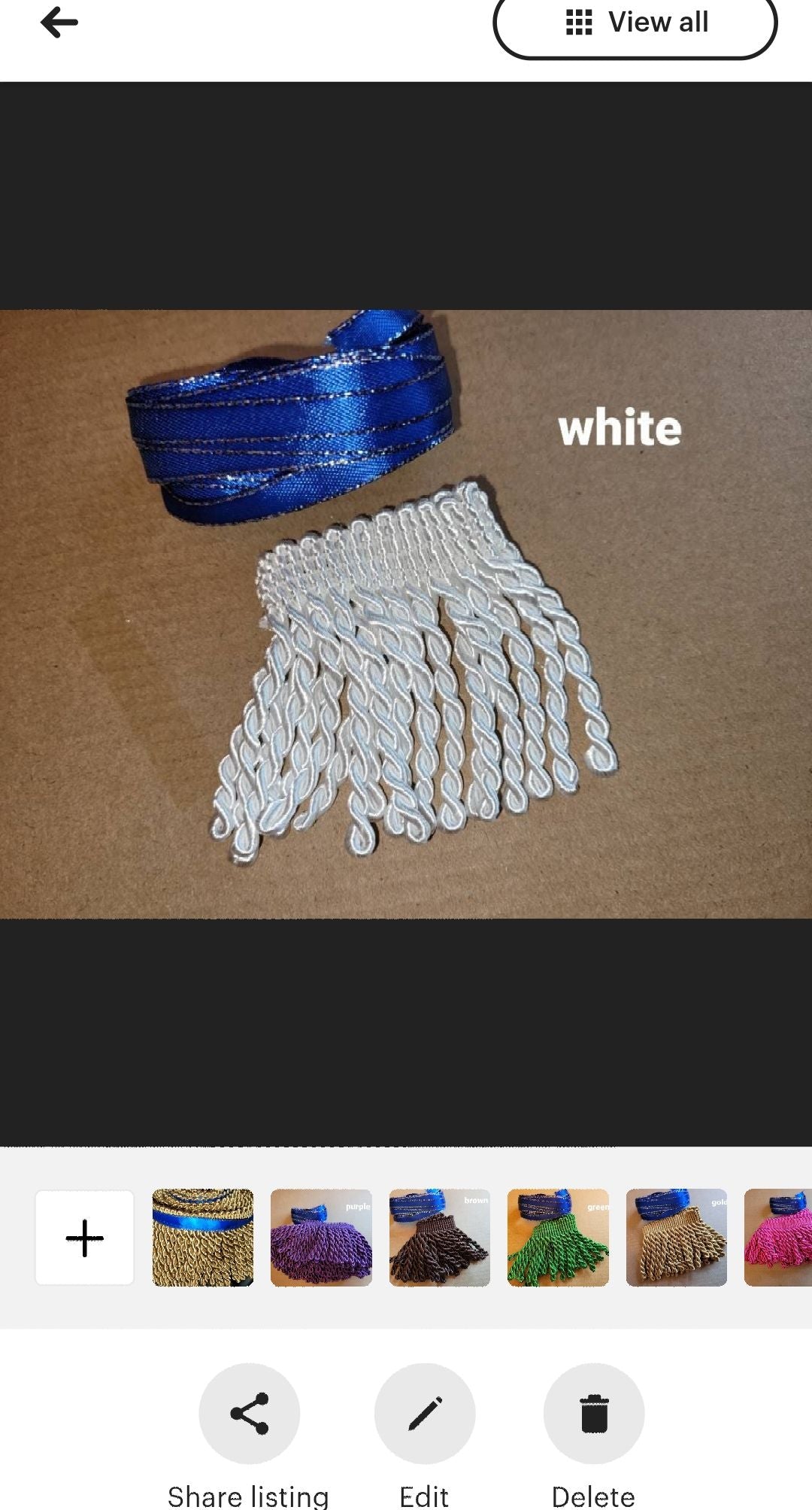 White bullion fringes