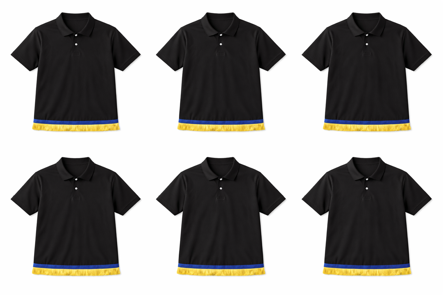 Men’s Fringe Polo Shirt Bundle (6 Pack) – Cotton Shirts with Ribbon of Blue | Biblical Hebrew Clothing (Copy)