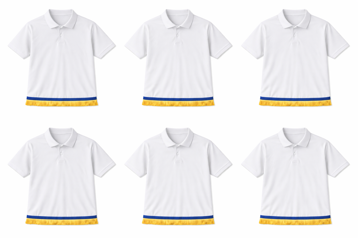 Men’s Fringe Polo Shirt Bundle (6 Pack) – Cotton Shirts with Ribbon of Blue | Biblical Hebrew Clothing (Copy)