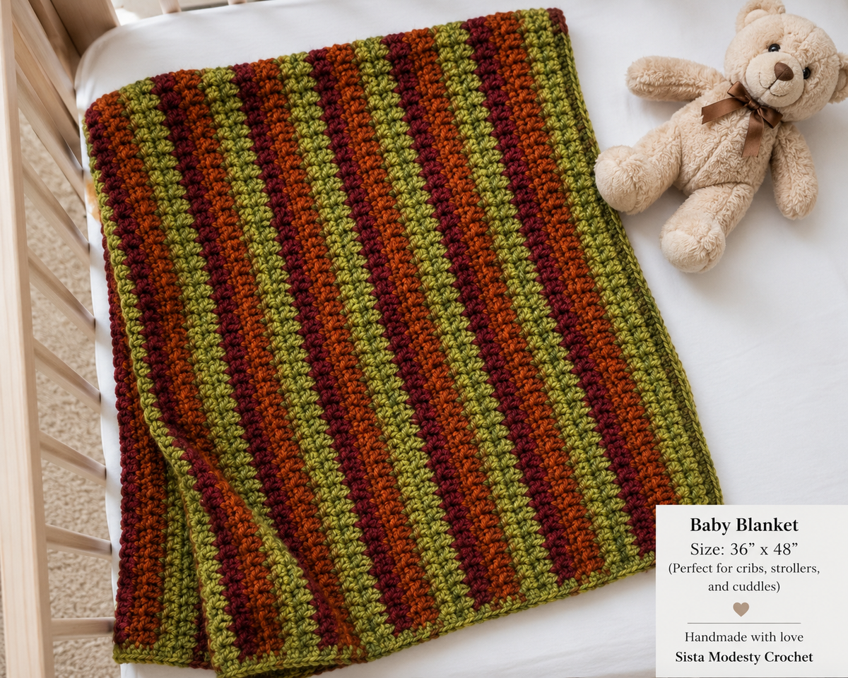 Royal Earth Tone Fall Baby Blanket