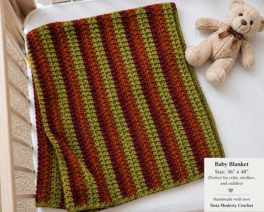 Royal Earth Tone Fall Baby Blanket