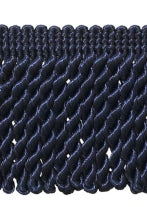 Navy On Navy Rope Style Or Bullion Fringes With Velvet Navy Ribbon Of Blue (6 yard start up kit)