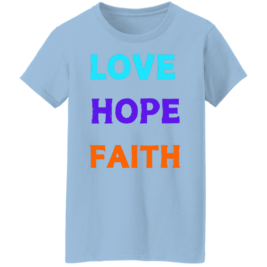 love, hope, faith womans shirt