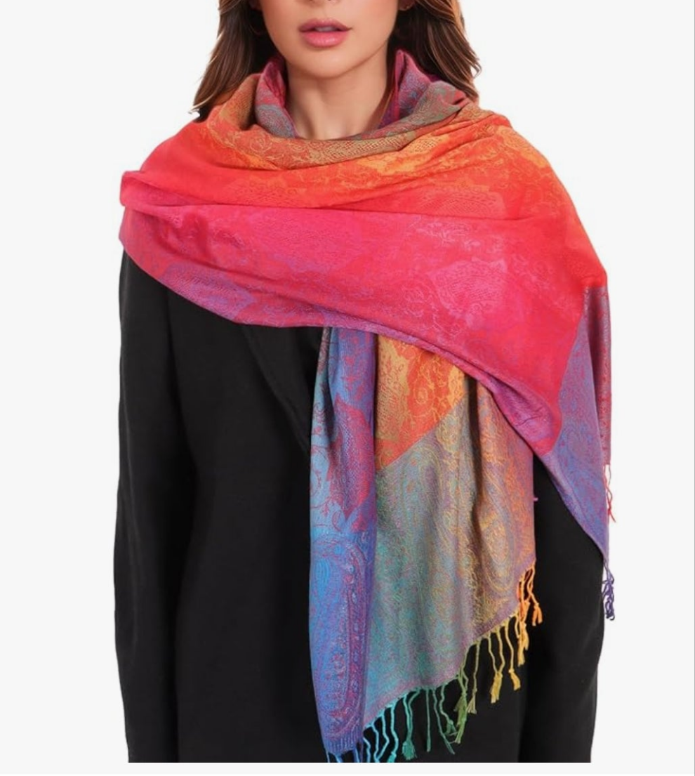 Multi color pashmina wrap