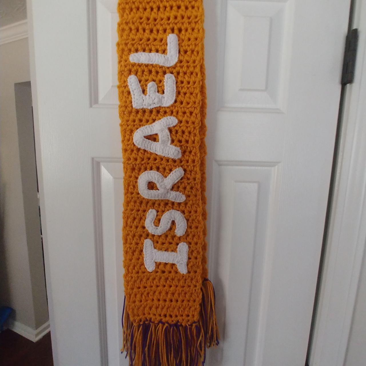 Israel hand-made crochet scarf