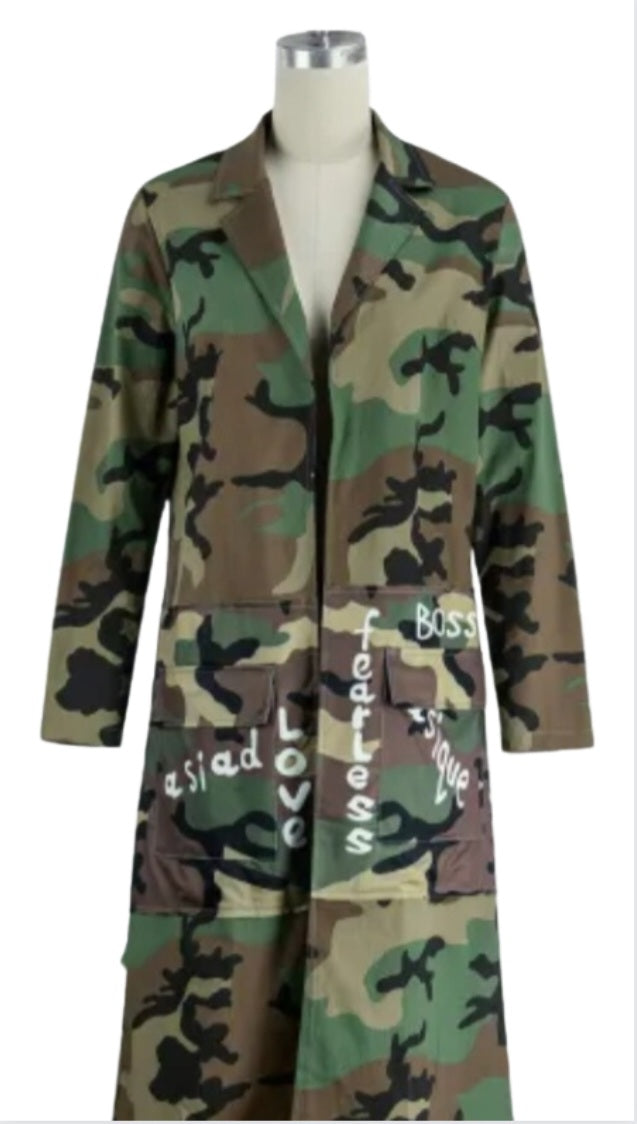 White and camouflage jacket