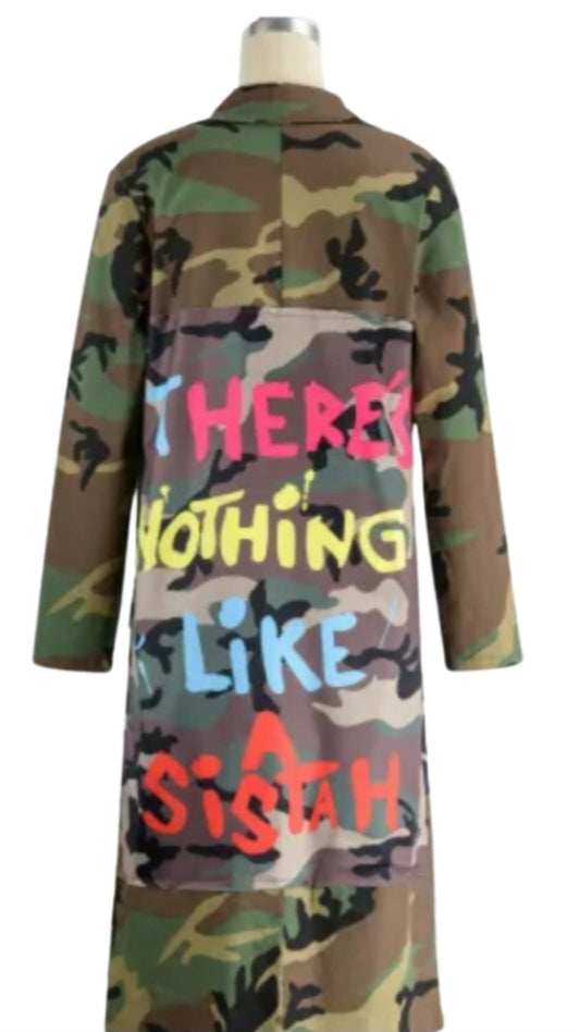 Multi color camouflage jacket