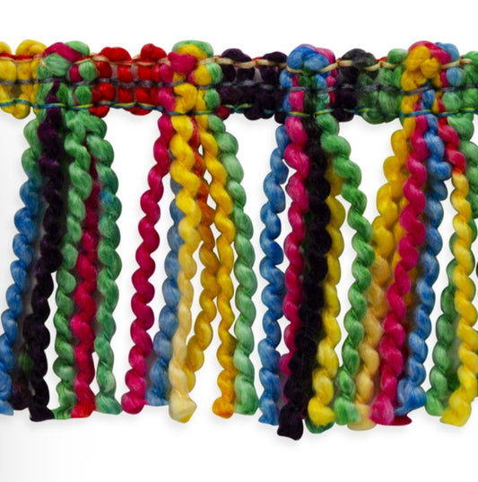 Multi color tassel fringe (by the yard)