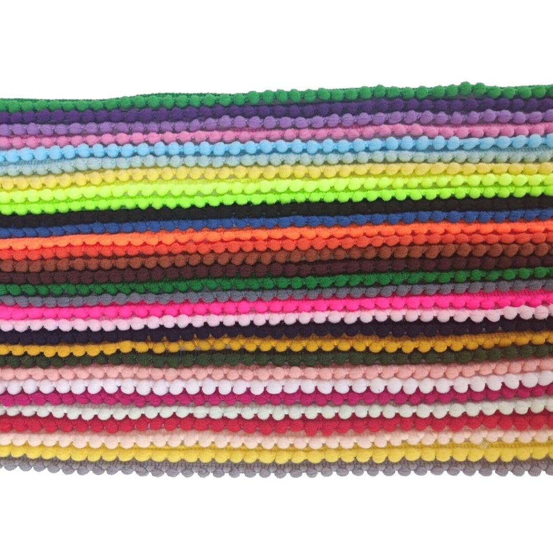 Mini ball fringe trim bundle