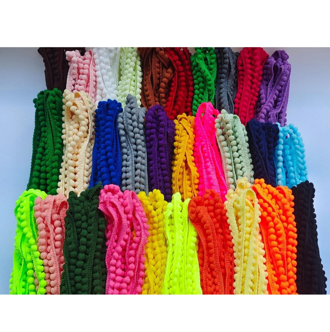 Mini ball fringe trim bundle