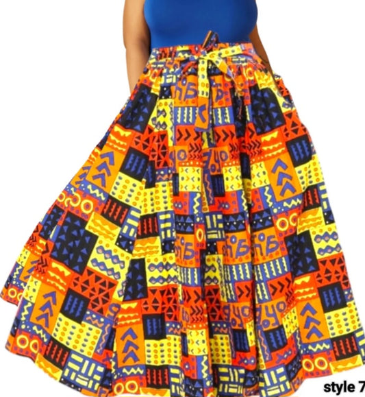 Maxi African print skirt