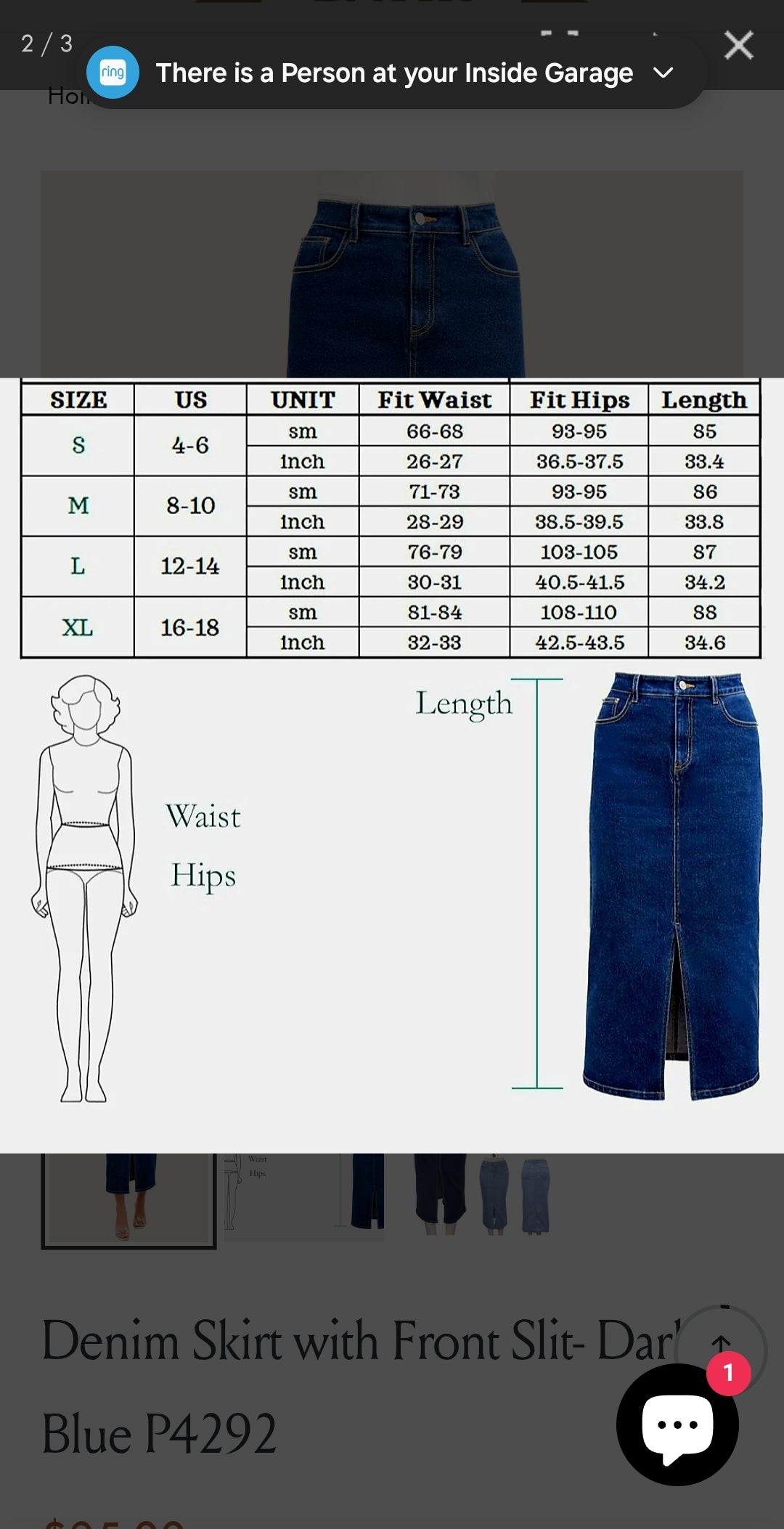 Wide Bottom Denim Jeans Skirt with Pockets & Split Back for Females - Women's Bottom in Blue - Womenswear
