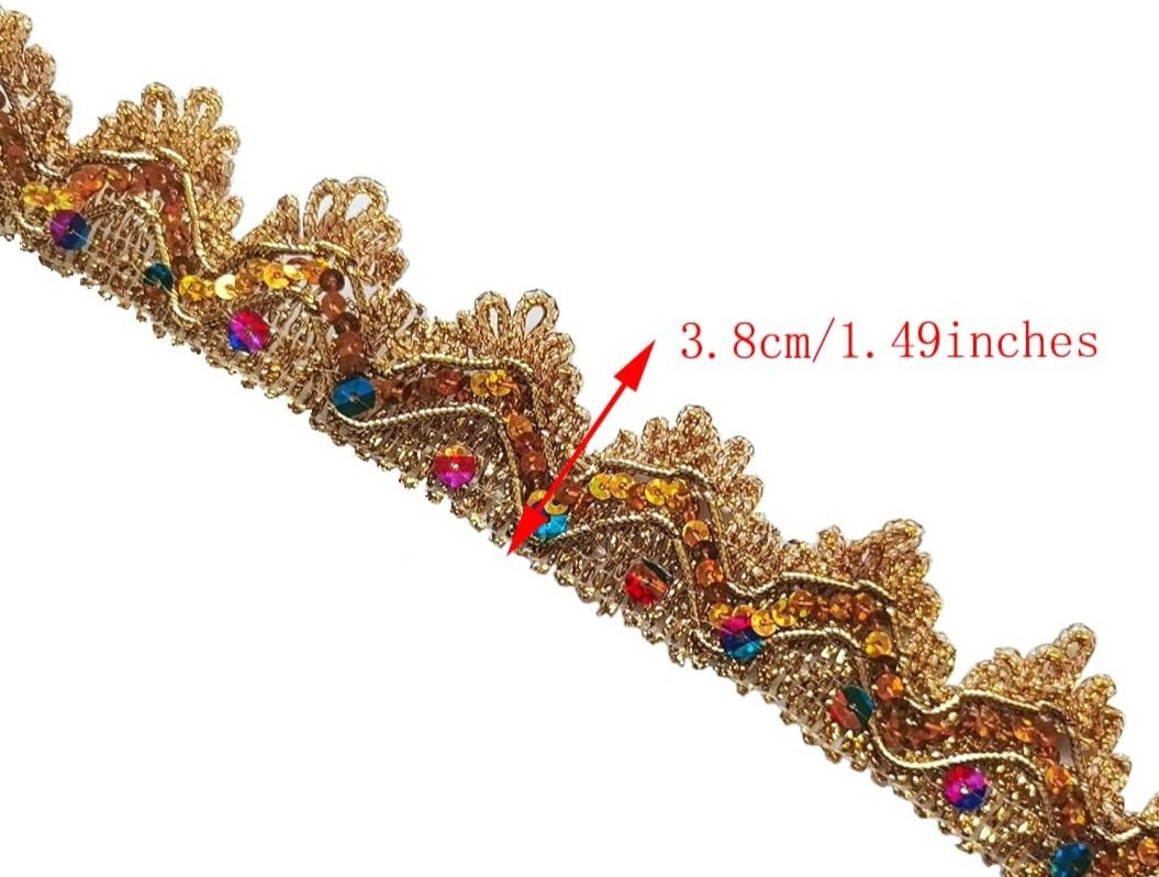 Multi color trim fringes ( by the yard)