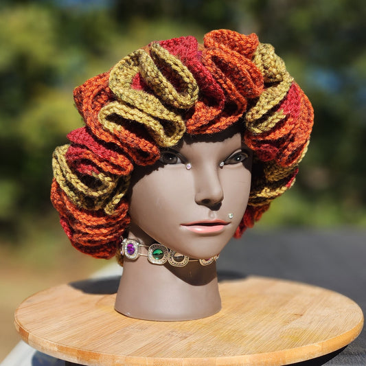 Royal Earth Tone Fall Ruffle Hat