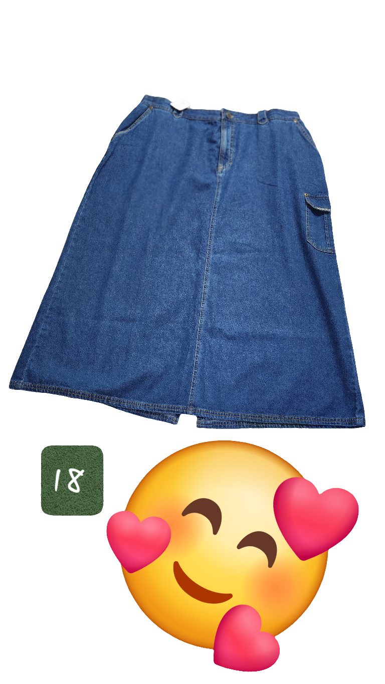 Size 18 long jeans skirt