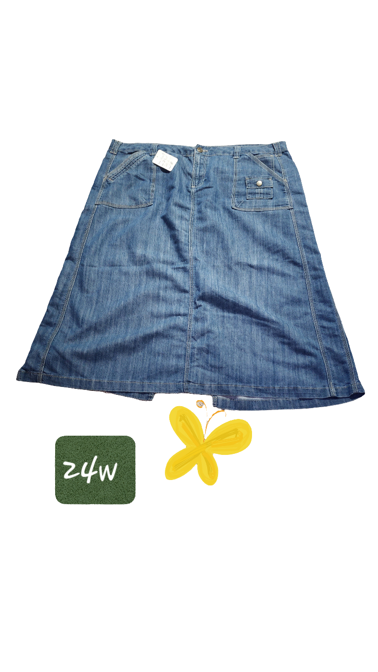 SIZE 24 DENIM JEANS SKIRT