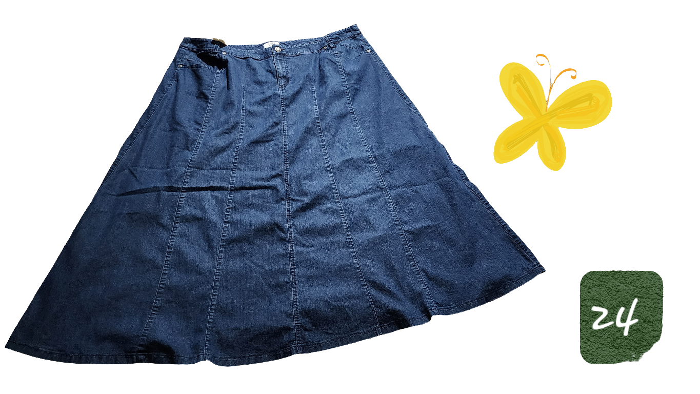 SIZE 24 DENIM JEANS SKIRT