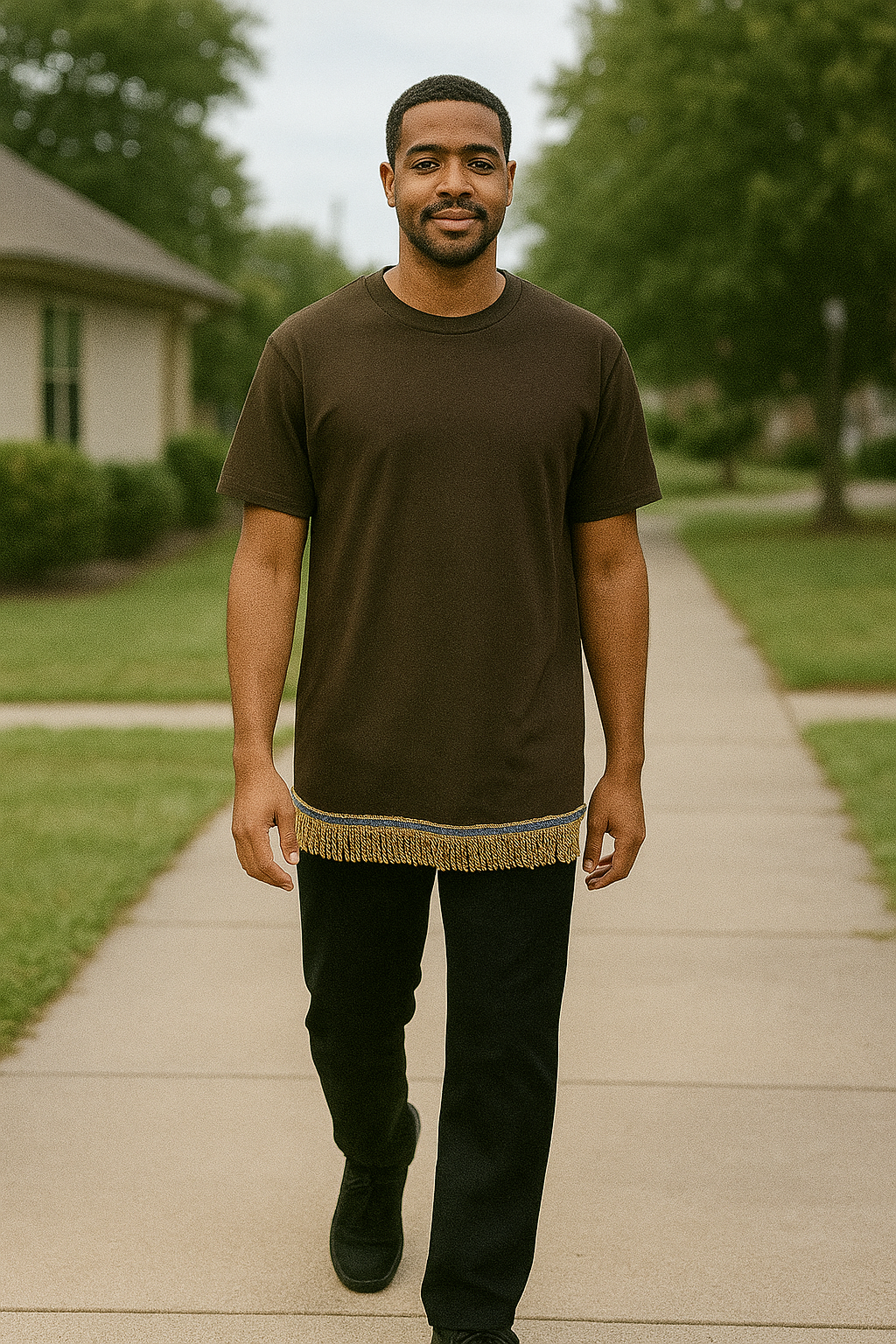 Mens single fringed  t-shirt collection