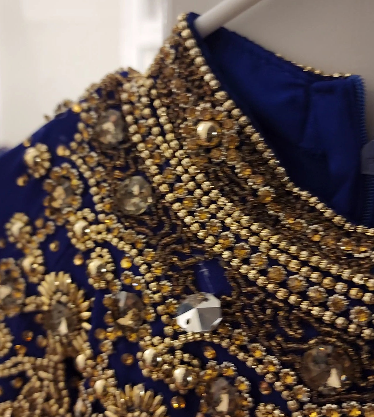 Blue beaded dress