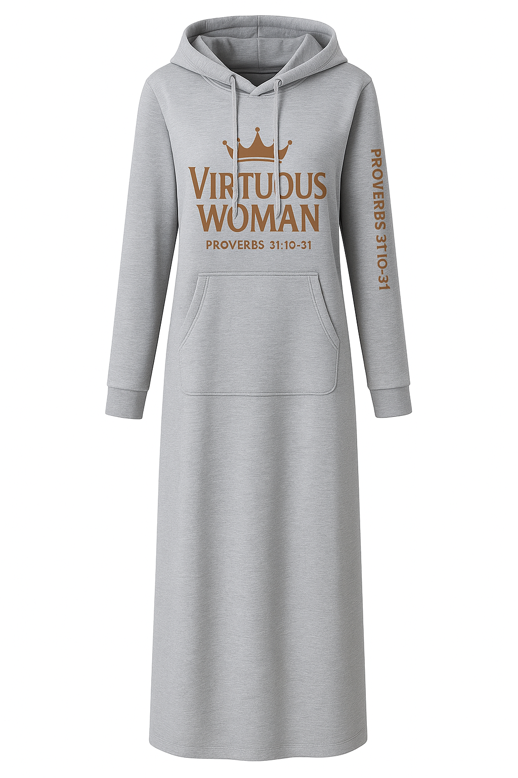 Virtuous Woman Hoodie Dress – Proverbs 31:10-31 | Modest Christian Apparel (Royal Purple)