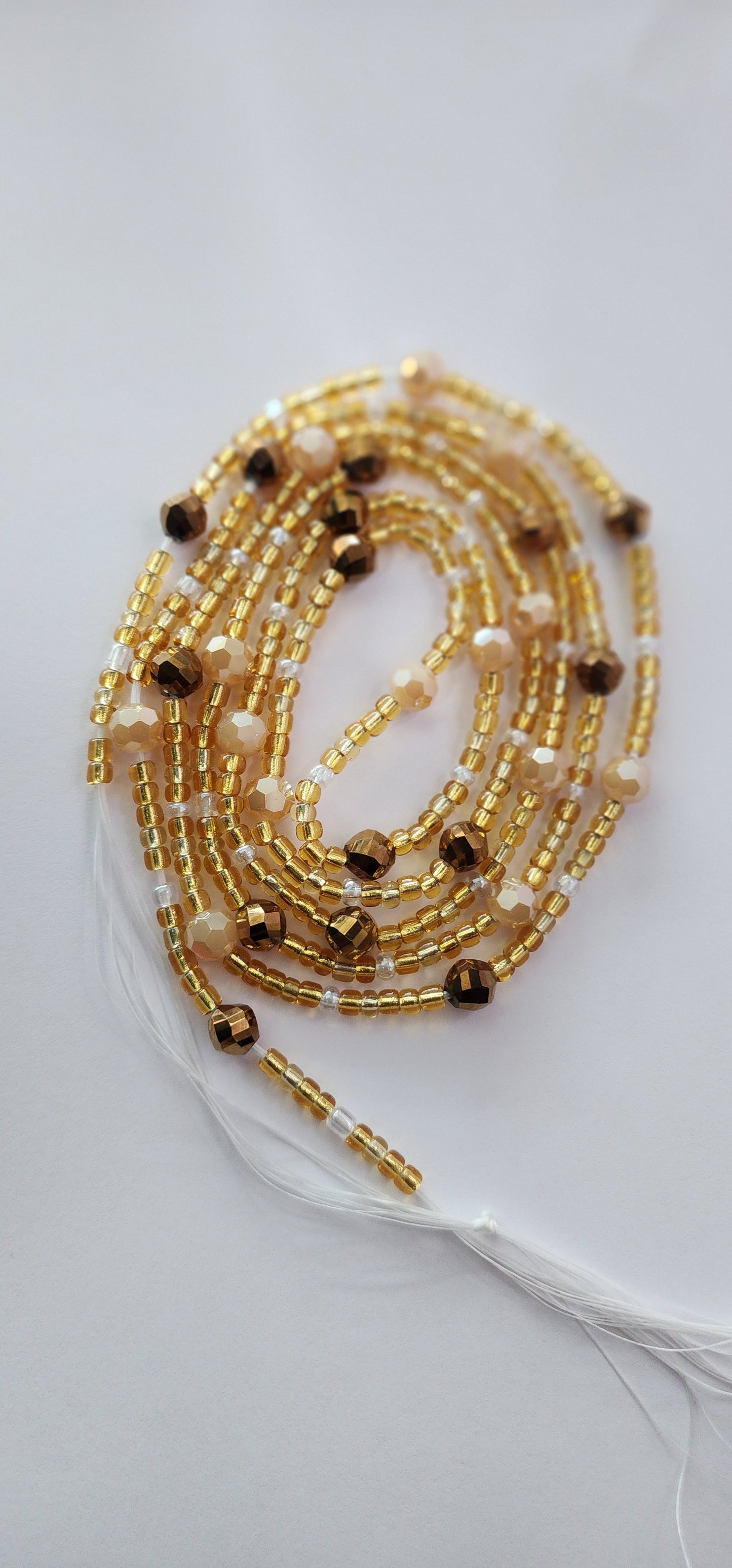 Golden Brown Crystal Waistbeads