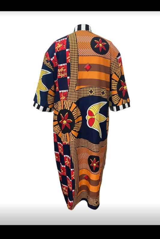 African Print Lightweight Lose Jacket