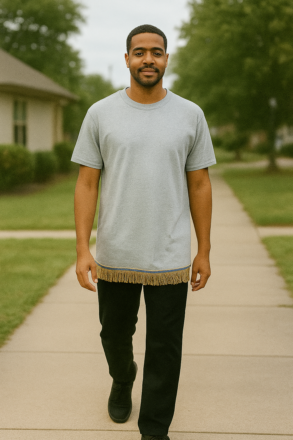 Mens single fringed  t-shirt collection