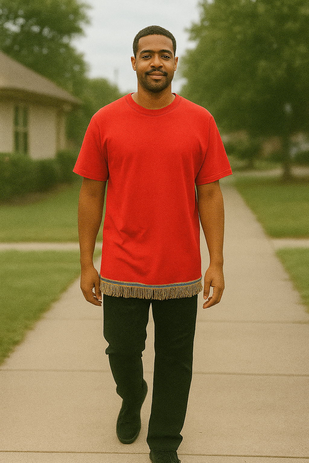 Mens single fringed  t-shirt collection