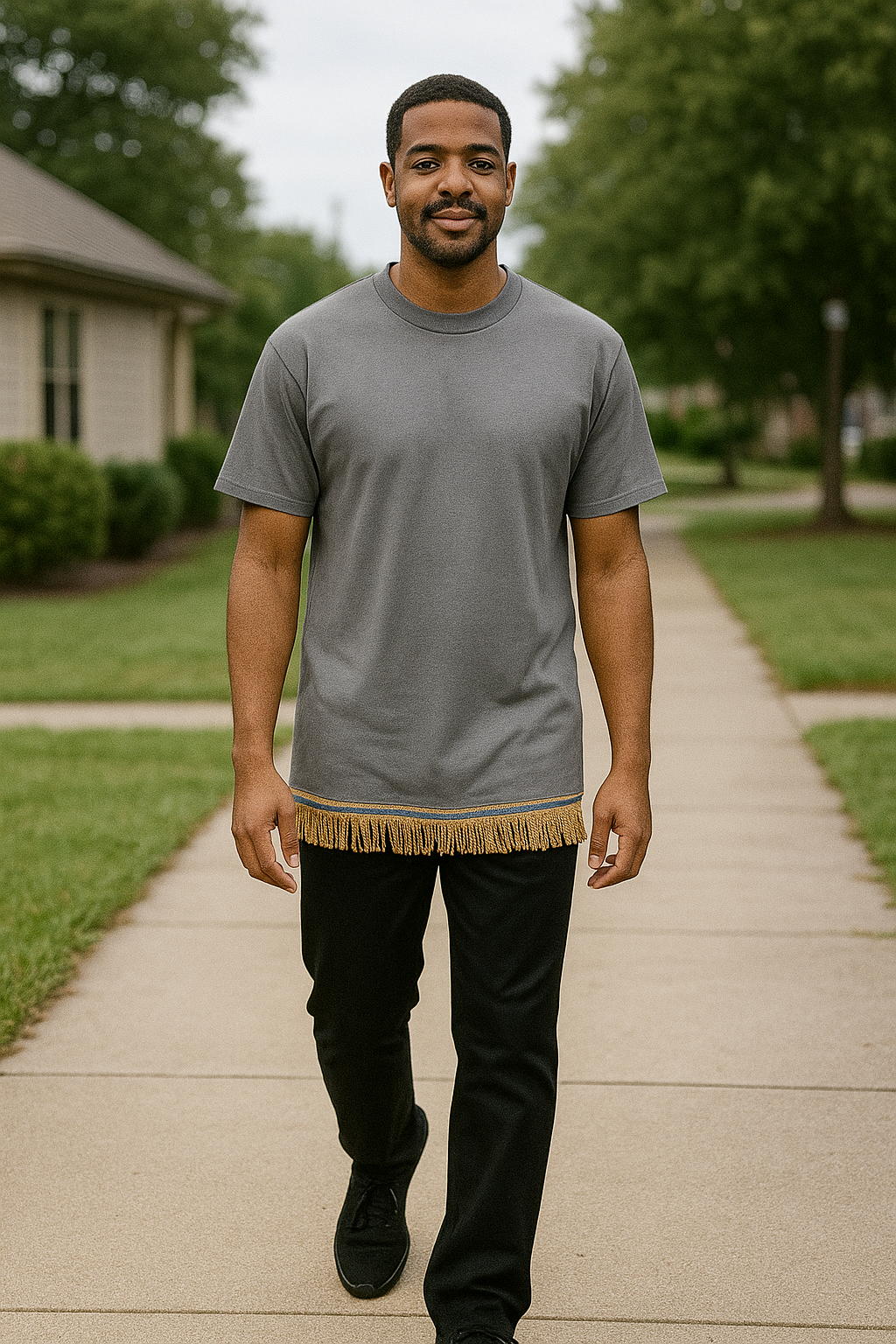 Mens single fringed  t-shirt collection