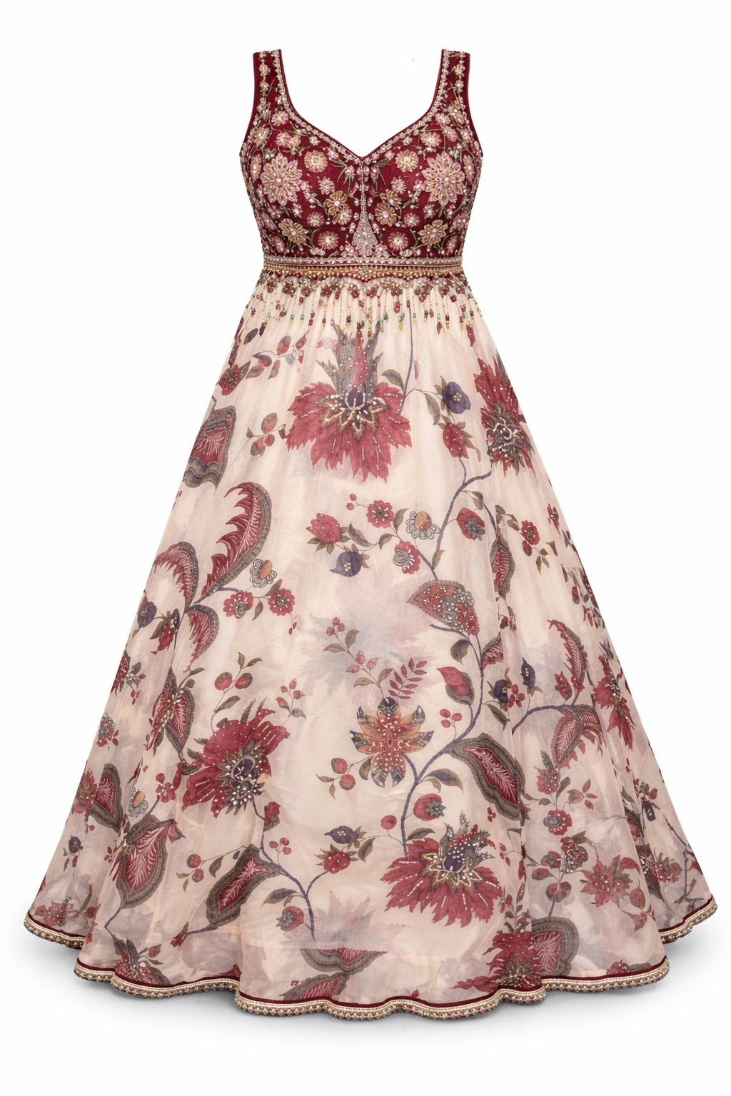 Ivroy maroon floral dress