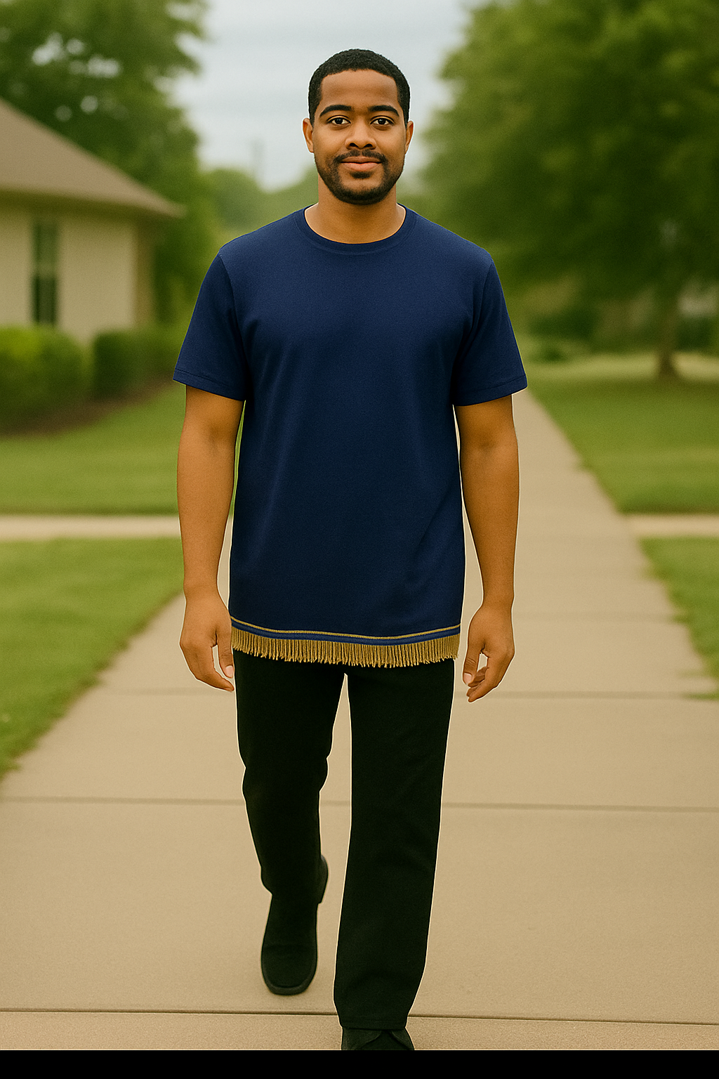 Mens single fringed  t-shirt collection