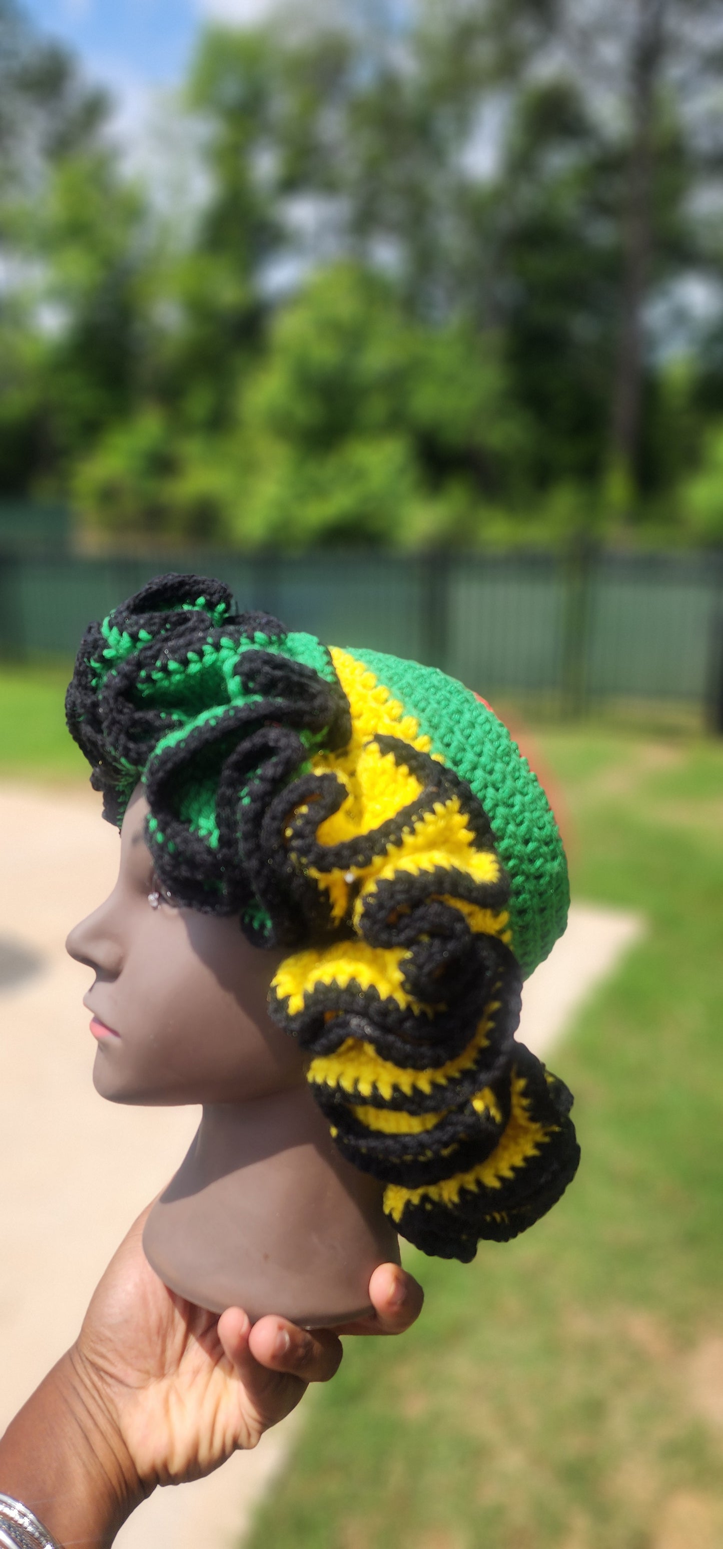 Rasta Ruffle Hat