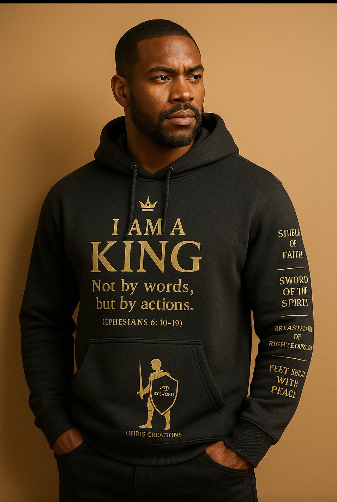 "I AM a king not by word but by action!" Hoodie