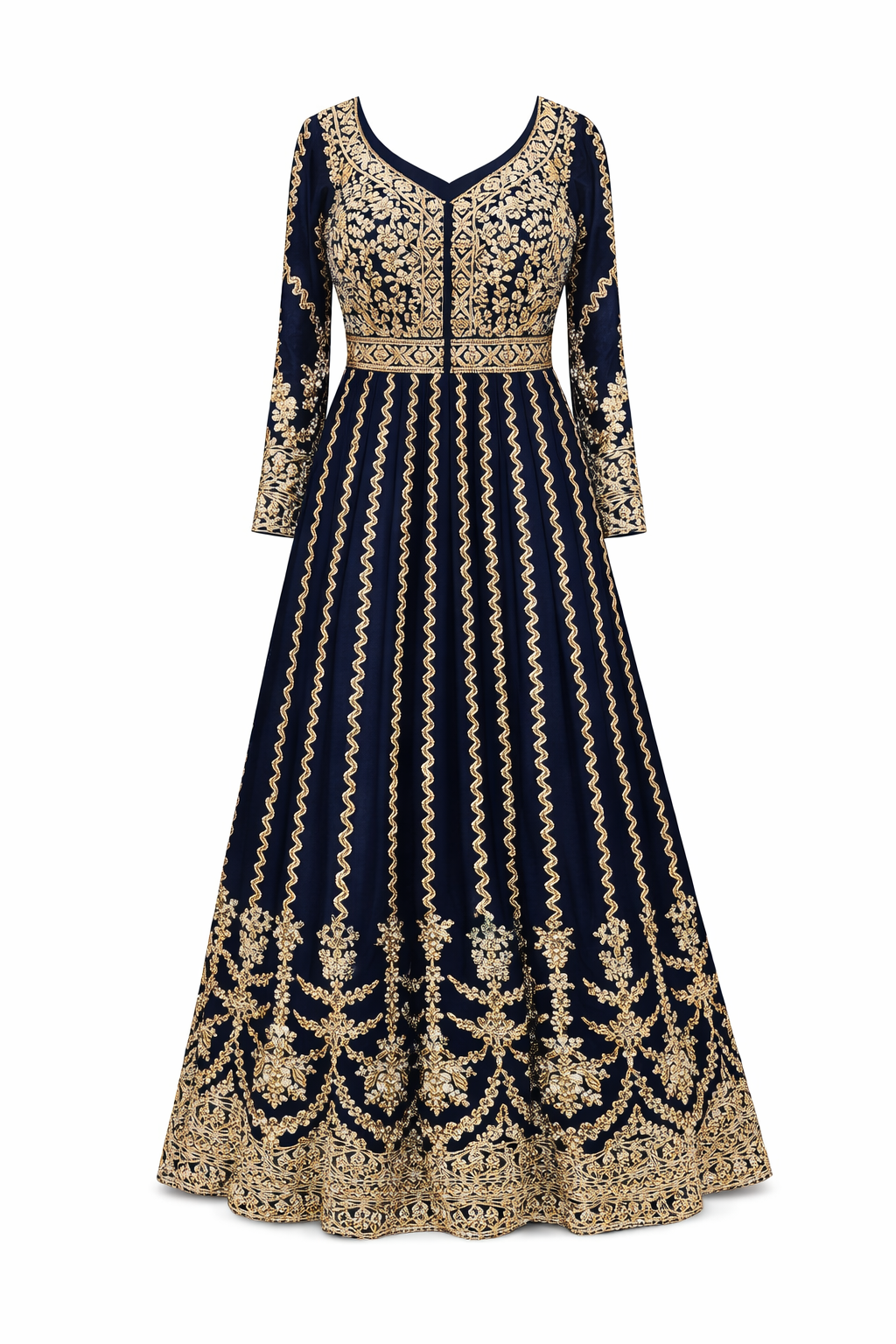 Dark color beaded dress