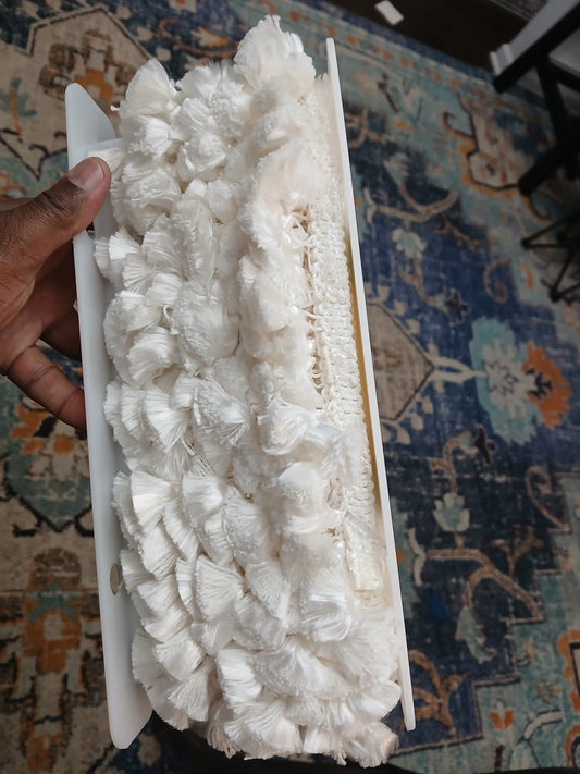 White tassel by the yard