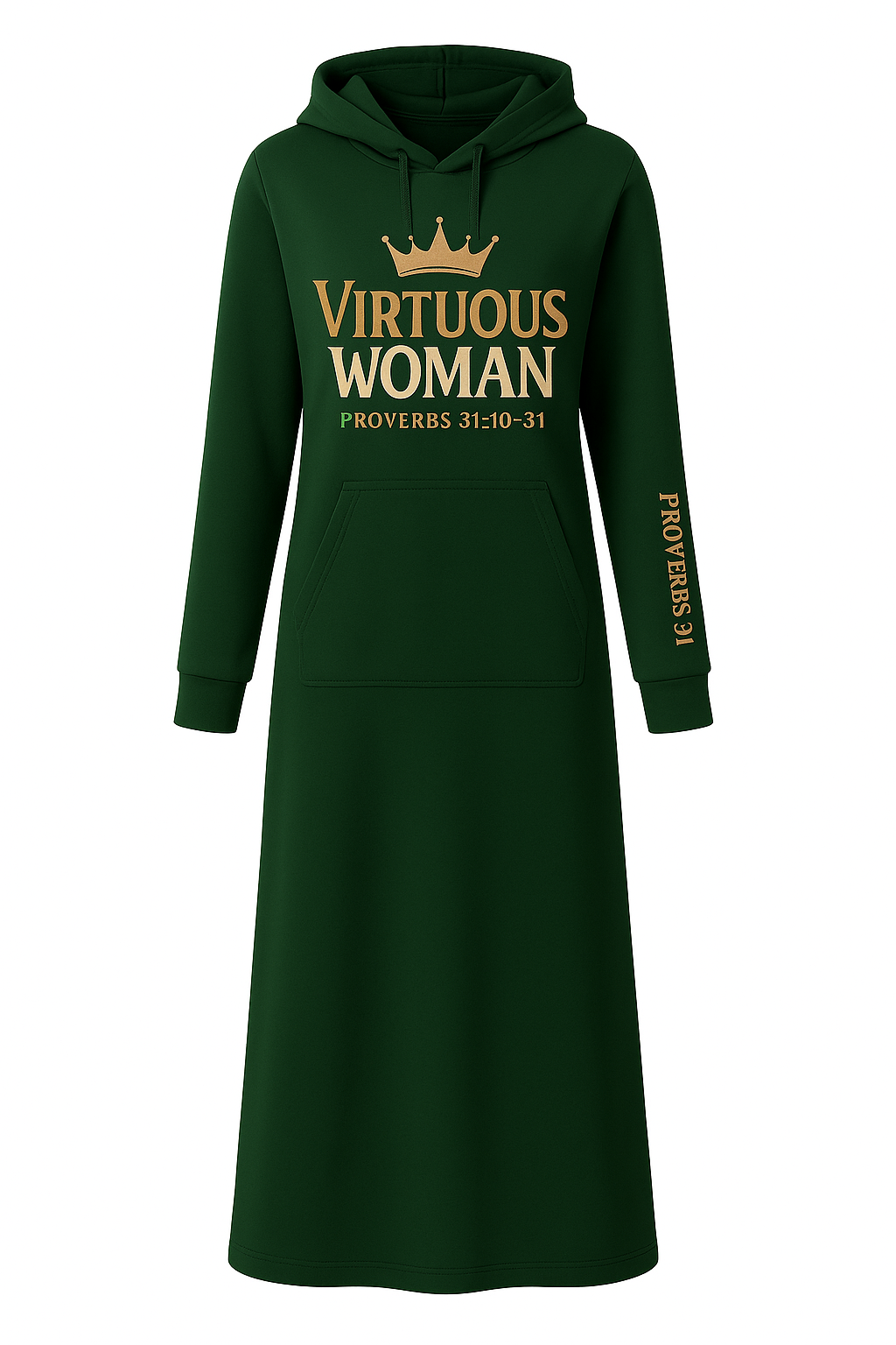 Virtuous Woman Hoodie Dress – Proverbs 31:10-31 | Modest Christian Apparel (Royal Purple)