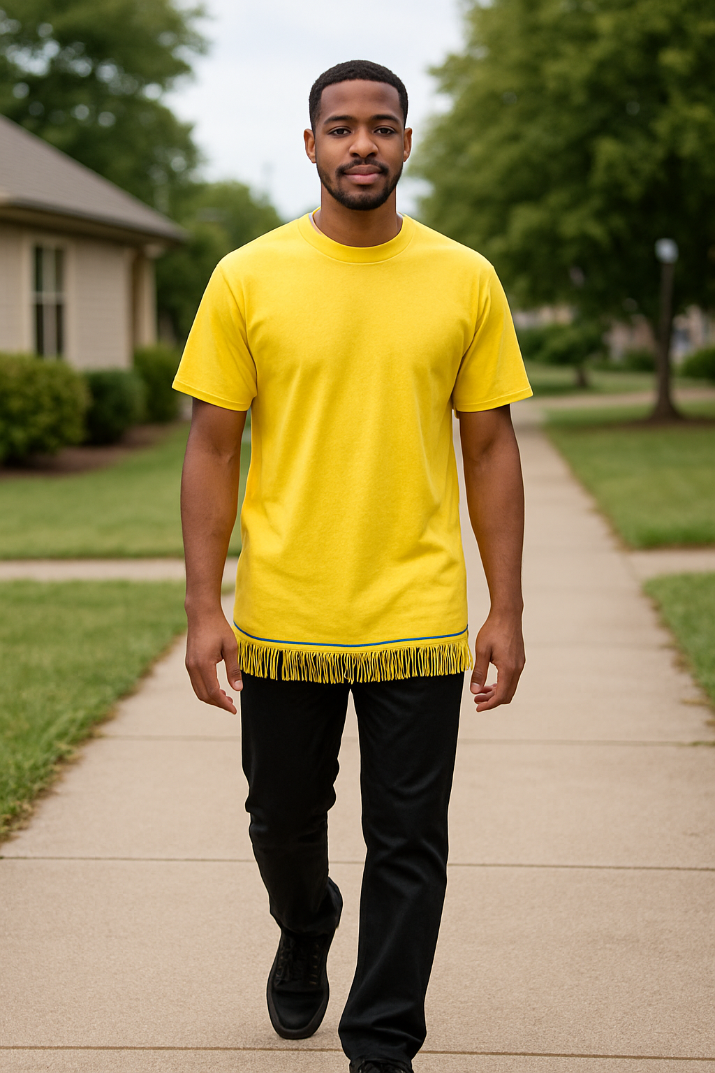 Mens single fringed  t-shirt collection