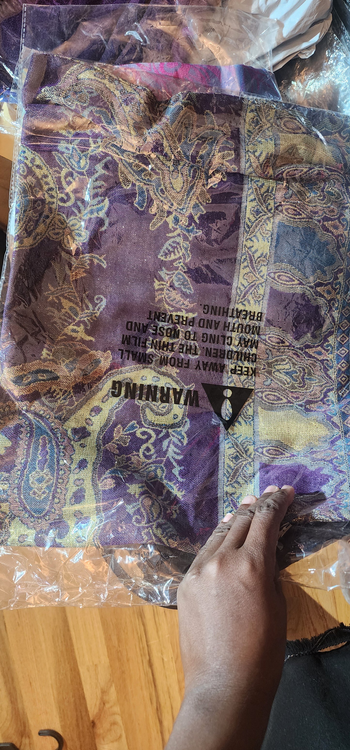 Metallic double sided shawls