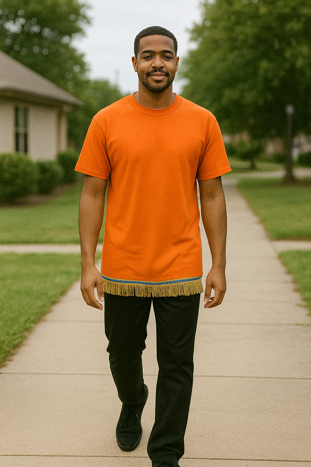 Mens single fringed  t-shirt collection