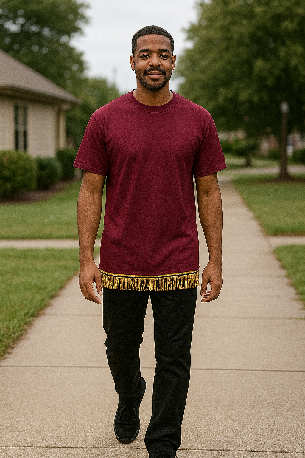 Mens single fringed  t-shirt collection